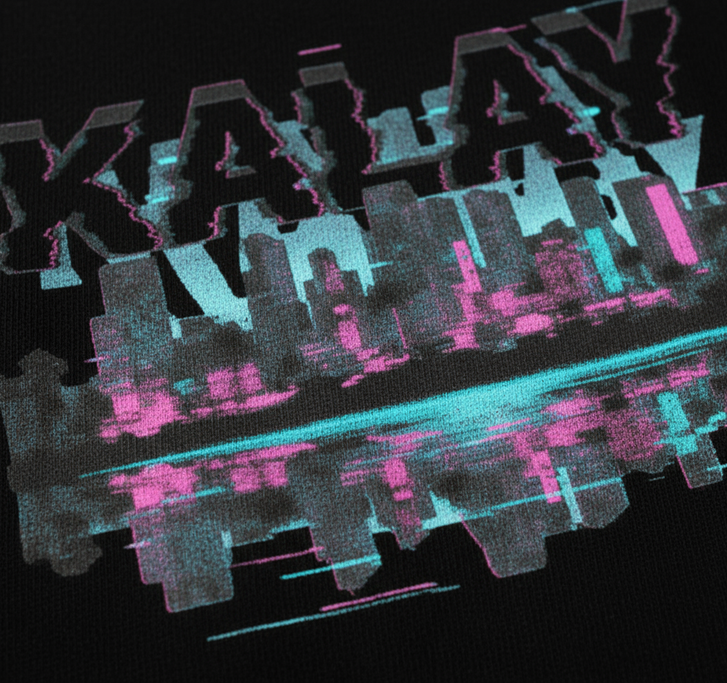 Felpa con Cappuccio "Palm City" - Hoodie Vaporwave Miami Vice